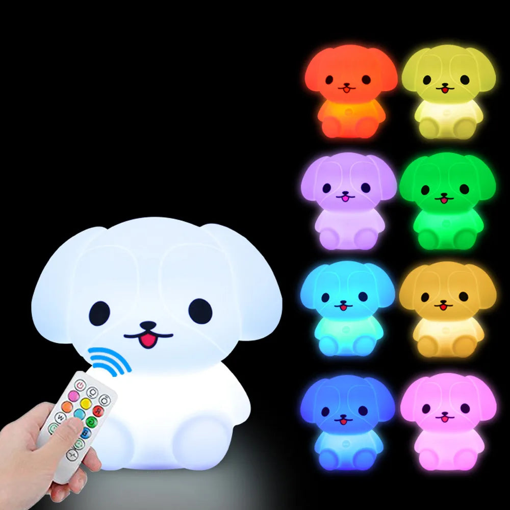 Owl LED Night Light – Touch Sensor, Remote Control, 9 Colors, Rechargeable