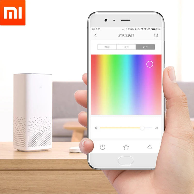 Original Xiaomi Mijia Mi Bedside Lamp Smart Light Indoor Bed Light 16 Million RGB Colors Changing Bluetooth WiFi Touch Control