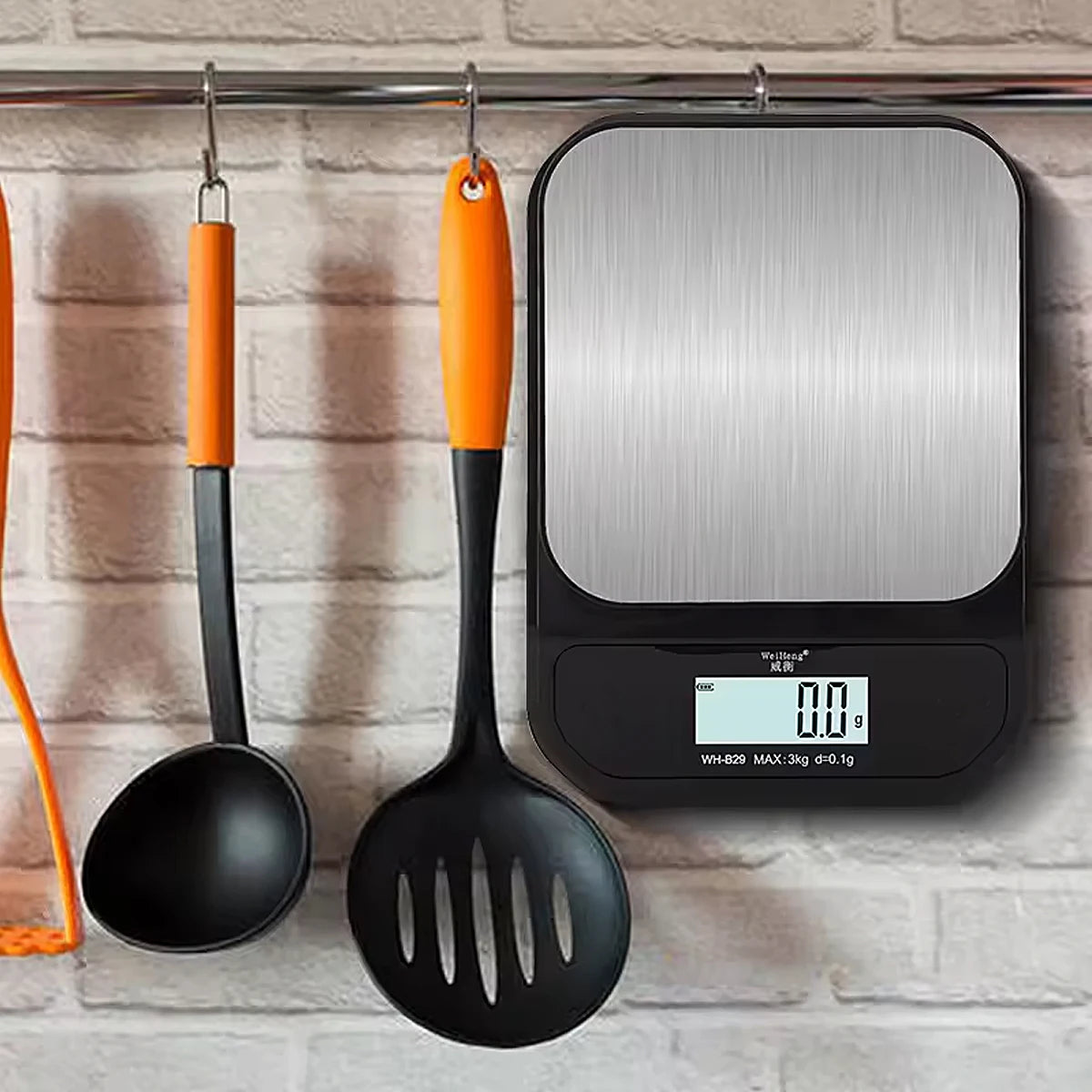 7kg/1g Digital Kitchen Scale – Stainless Steel Precision Food & Coffee Weighing Balance