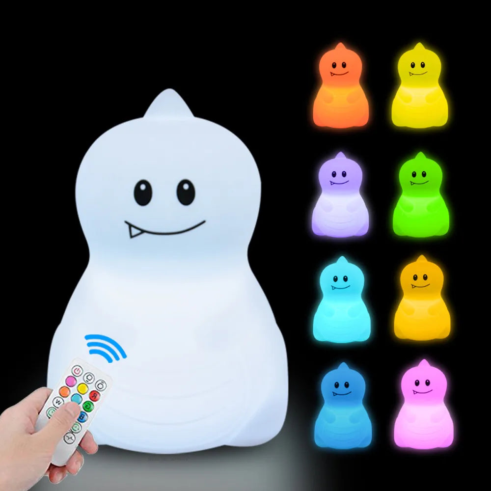 Owl LED Night Light – Touch Sensor, Remote Control, 9 Colors, Rechargeable