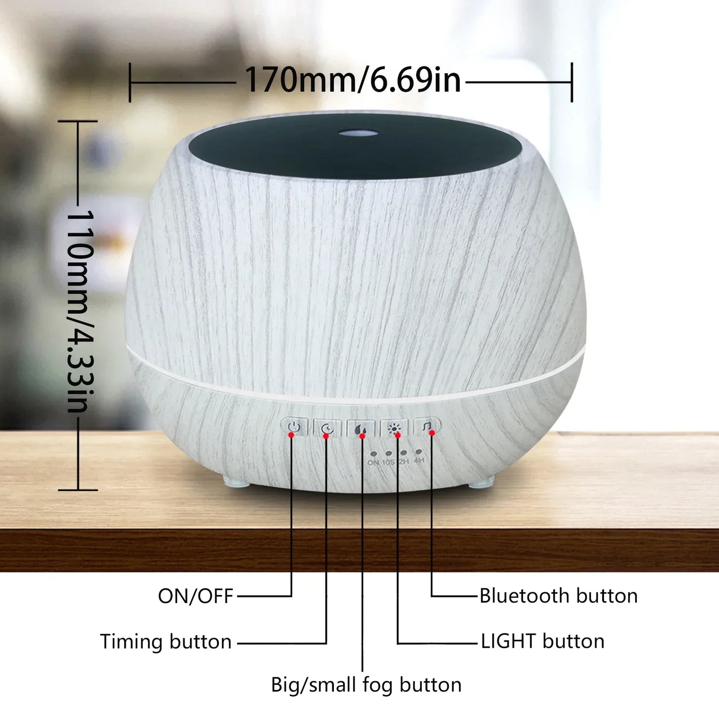 Tuya WiFi Smart Humidifier & Aroma Diffuser – 400ml Ultrasonic Mist Maker with Alexa & Google Control