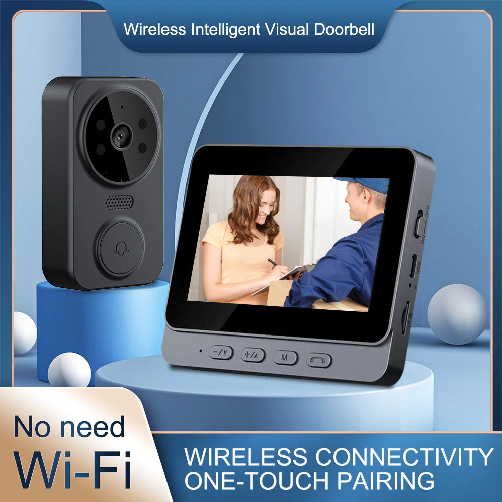 Smart Door Eye Camera – 2.4G WiFi Video Intercom with 4.3” IPS Screen