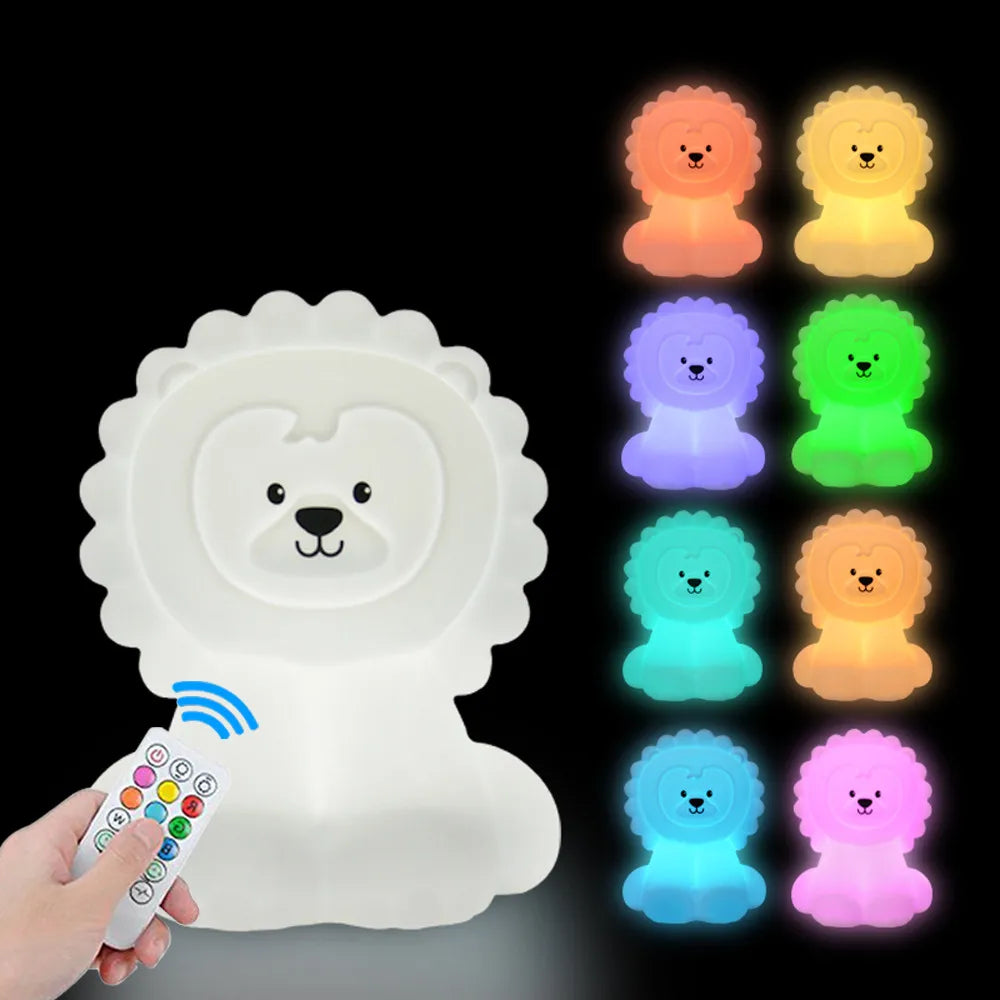 Owl LED Night Light – Touch Sensor, Remote Control, 9 Colors, Rechargeable