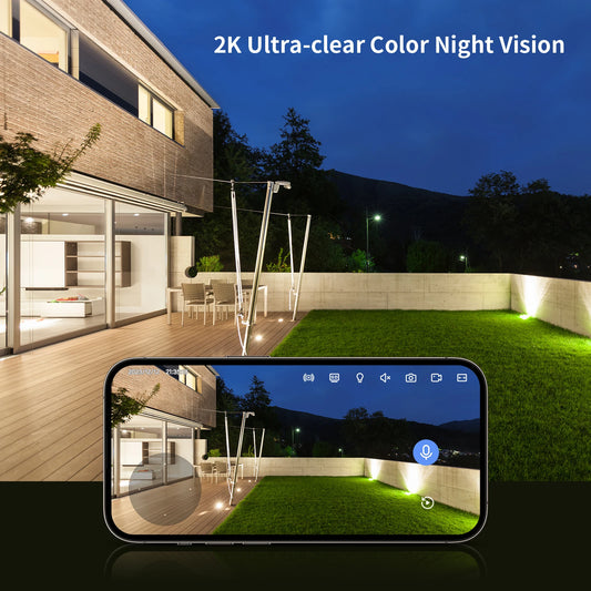 Jennov 2K HD Wireless Security Camera – Indoor & Outdoor Smart Monitoring