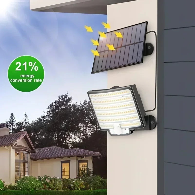 IP65 Waterproof Solar Outdoor LED Light – Motion Sensor Floodlight with Remote Control