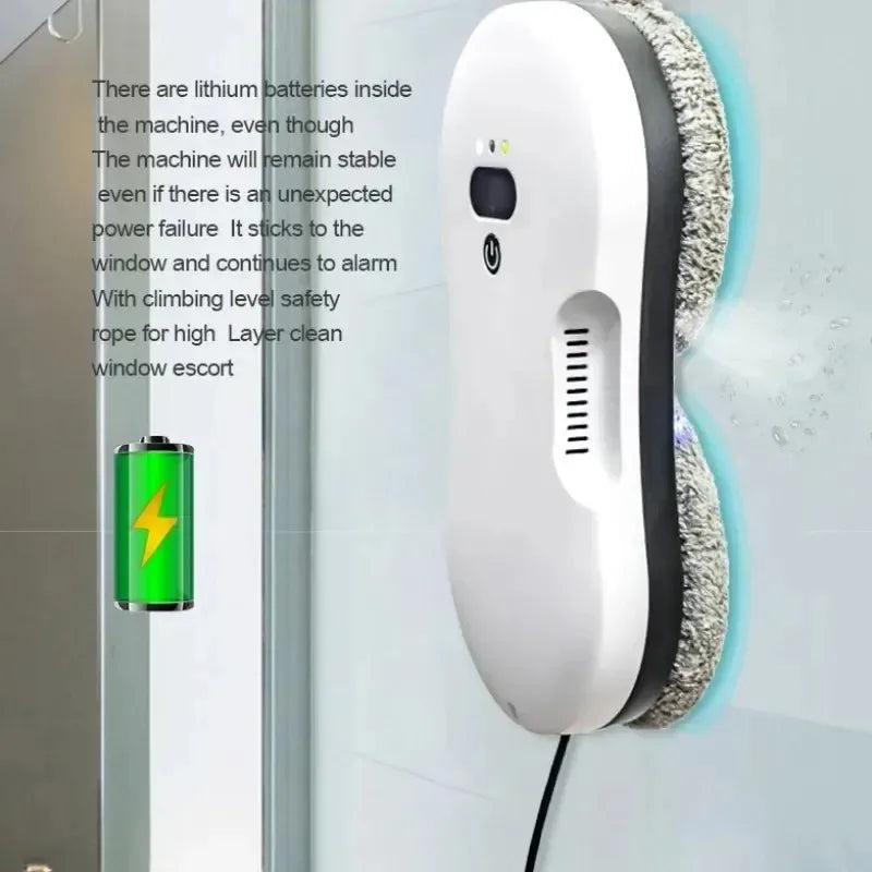 Window Cleaning Robot – Dual Nozzle, Ultra-Thin Design & Remote Control for Effortless Glass Cleaning