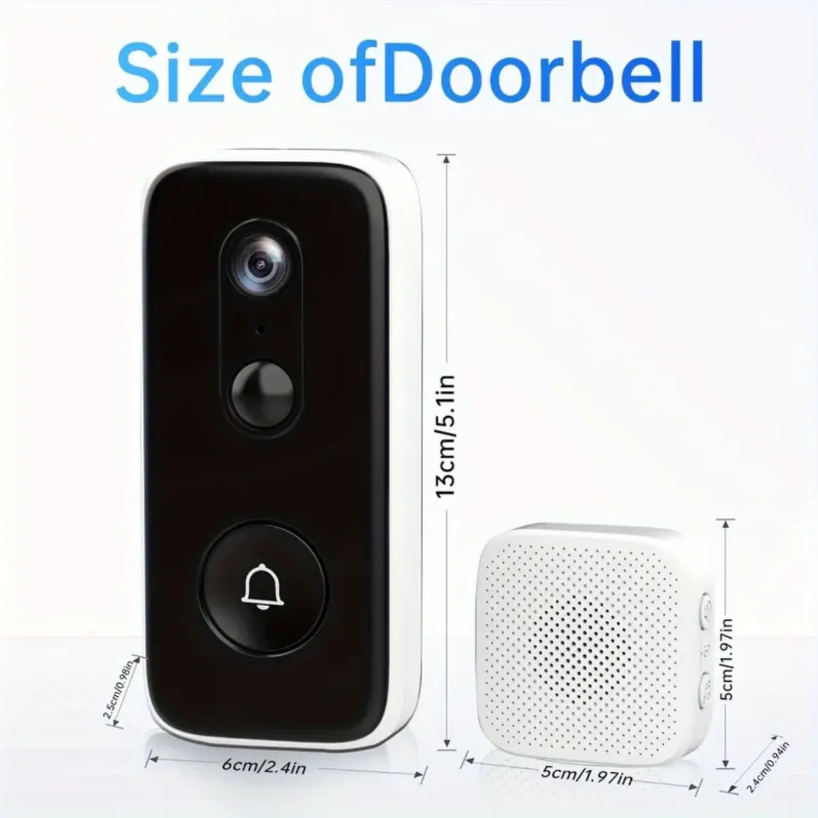 2K Wireless Doorbell Camera – Smart Home Security with Intercom & Night Vision