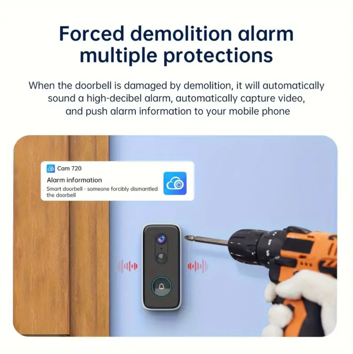 2K Wireless Doorbell Camera – Smart Home Security with Intercom & Night Vision