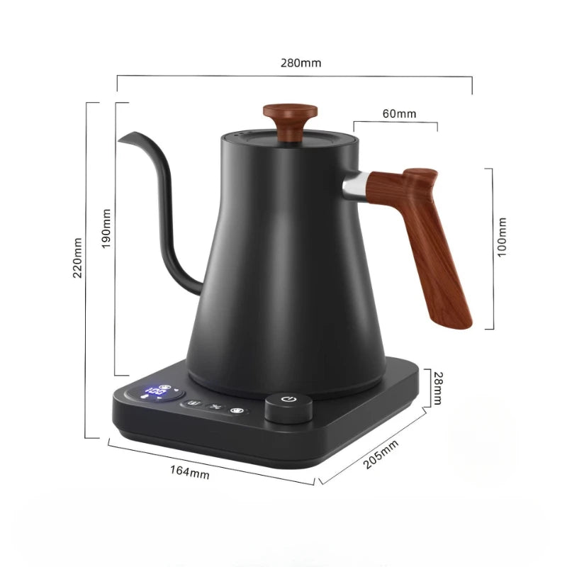 1200W Intelligent Gooseneck Electric Kettle – Constant Temperature Control for Coffee, Tea & Milk Powder