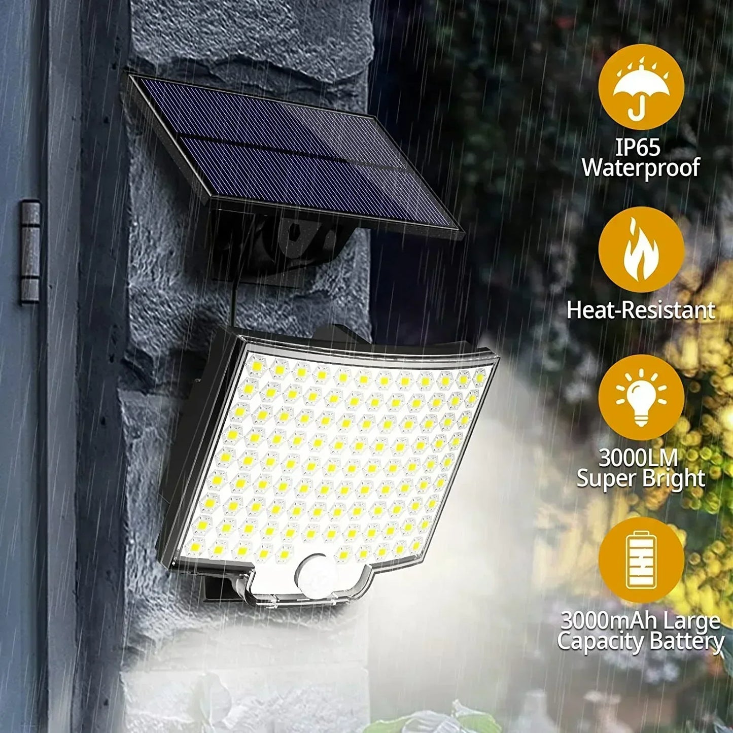 IP65 Waterproof Solar Outdoor LED Light – Motion Sensor Floodlight with Remote Control
