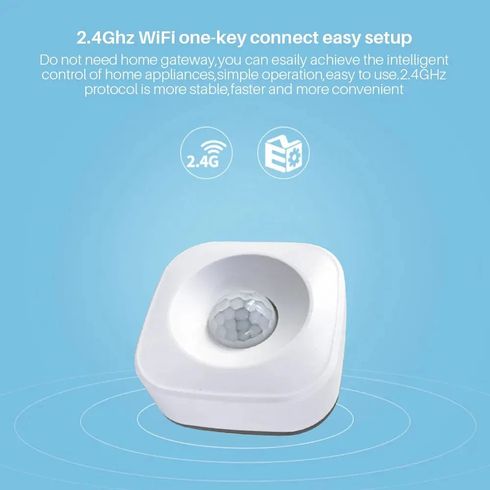 Tuya WiFi Smart PIR Motion Sensor – Wireless Motion Detector with App & Voice Control