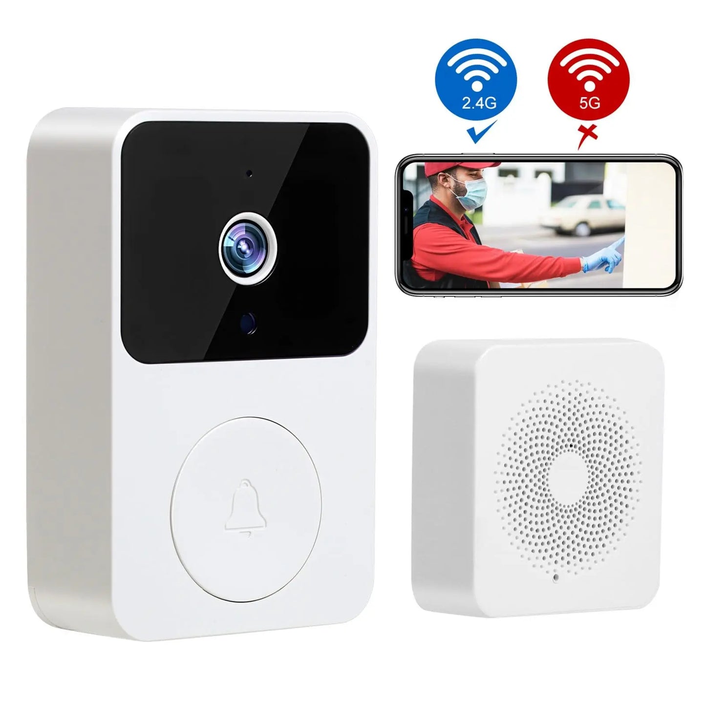 HD Wireless WiFi Video Doorbell – Smart Outdoor Security Camera