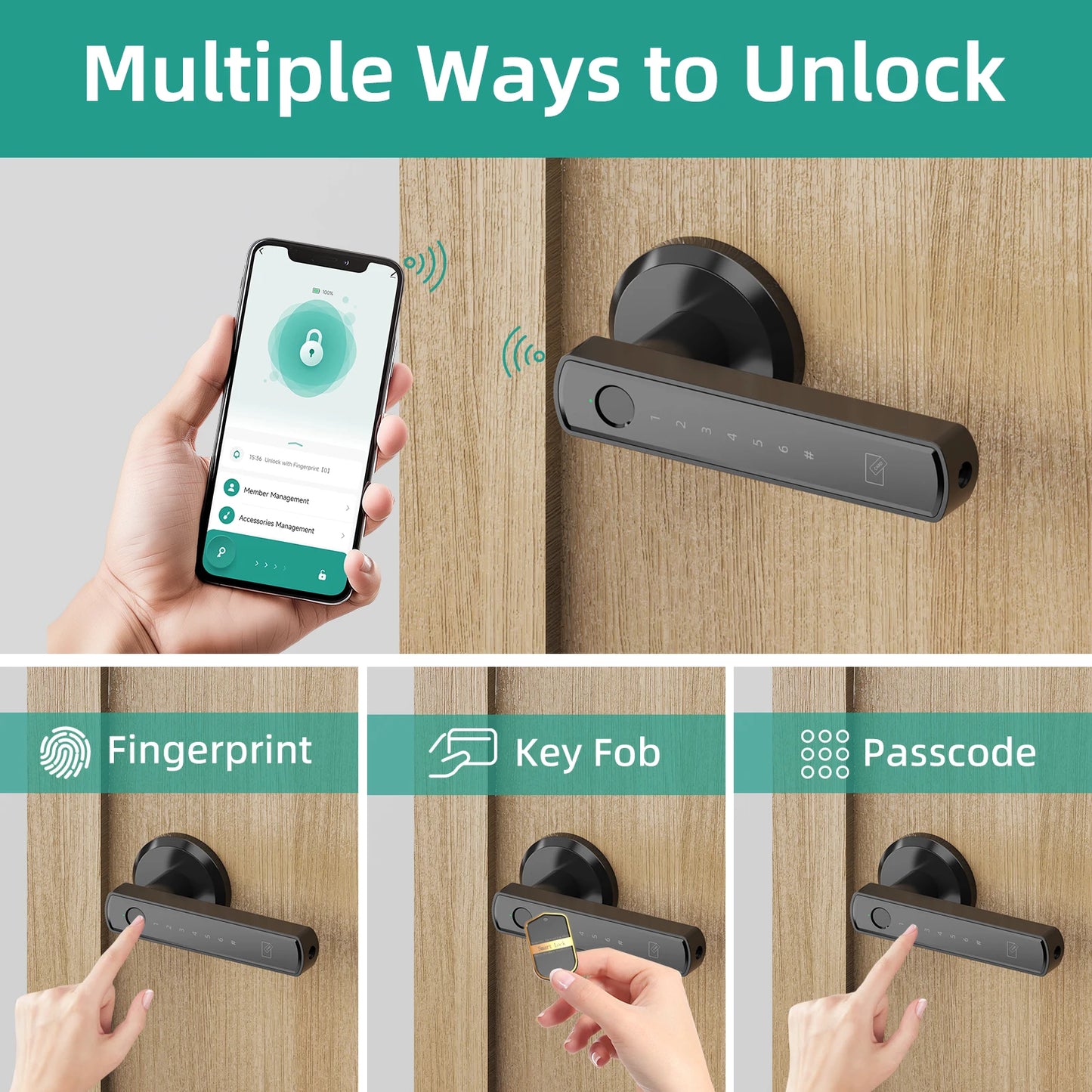 Viladepot Smart Lock – Fingerprint & App-Controlled Keyless Entry