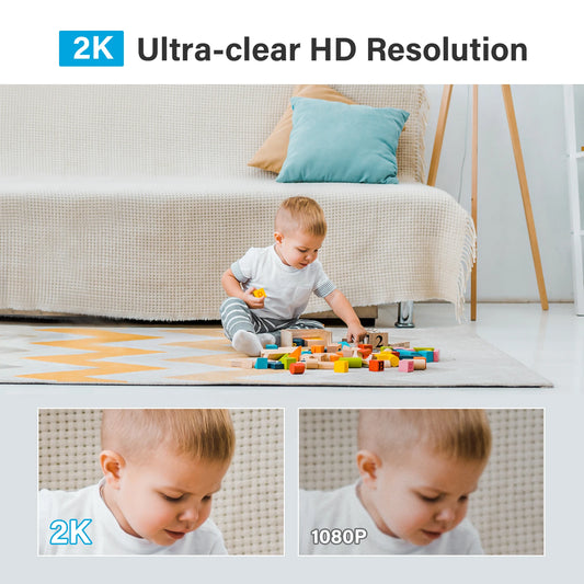 Jennov 1296P HD WiFi Camera – 360° Home Security & Baby Monitor with Two-Way Talk