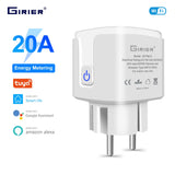 GIRIER Tuya WiFi Smart Plug 20A – EU Smart Socket with Power Monitor & Timer, 4200W, Works with Alexa & Google Home