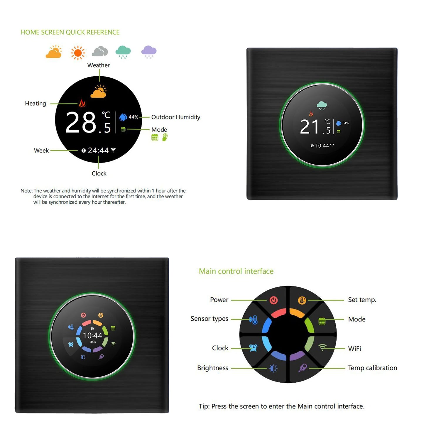 WiFi Smart Thermostat – Weekly Programmable Temperature Controller with App & Voice Control