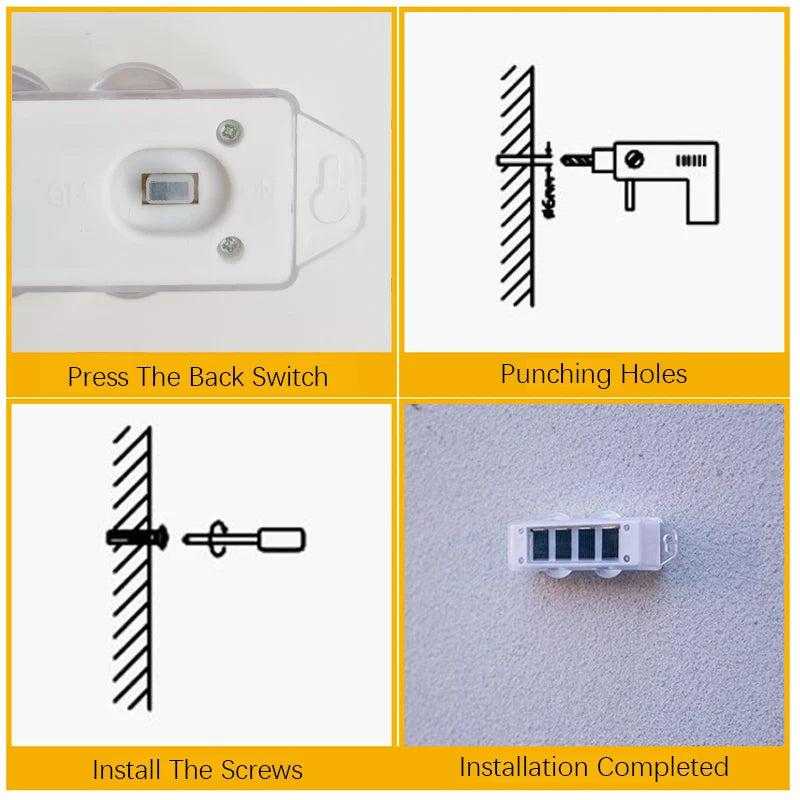 4Pcs Solar Wall Lights with Smart Light Sensor – Outdoor LED Lights, 8H Illumination, Auto On/Off for Garden Fence Pathway