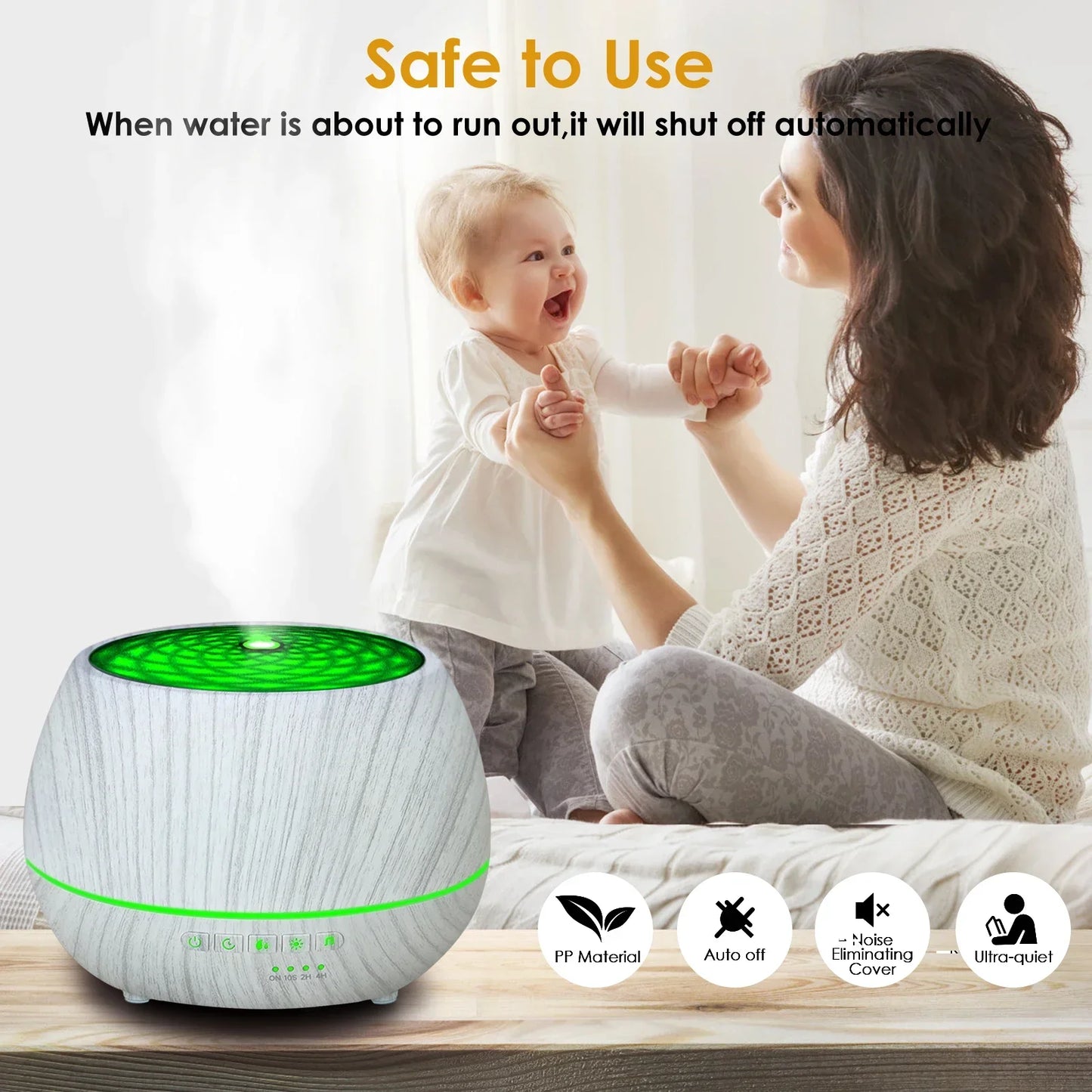 Tuya WiFi Smart Humidifier & Aroma Diffuser – 400ml Ultrasonic Mist Maker with Alexa & Google Control