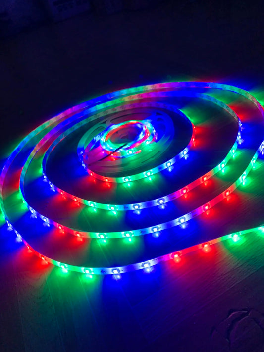 16ft/49ft/98ft/196ft Long LED Strip Lights - Color-Changing RGB Music Sync LED Rope Lights With 44-Key Remote And Phone App Cont