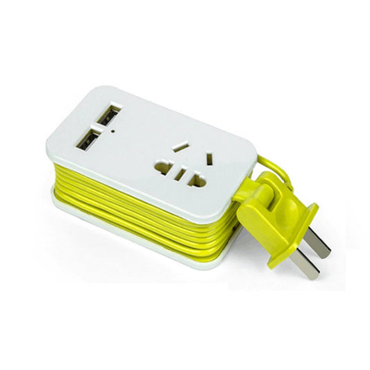 US Plug Power Strip with 2 USB Ports – Portable Extension Socket with 1.5m Cable