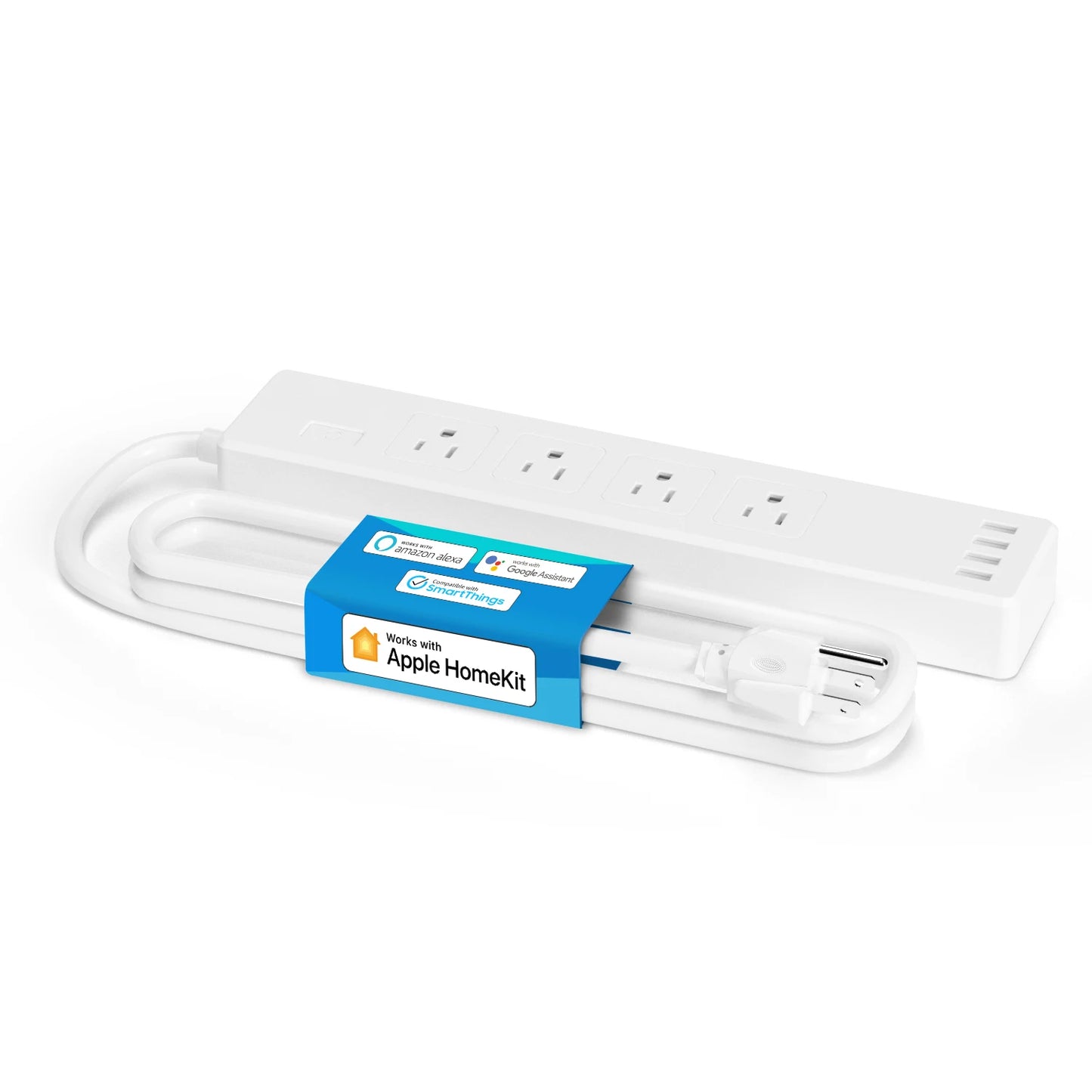 Meross WiFi Smart Power Strip – Surge Protector with EU/UK/US Sockets & USB Ports, Works with HomeKit, Alexa, Google & SmartThings