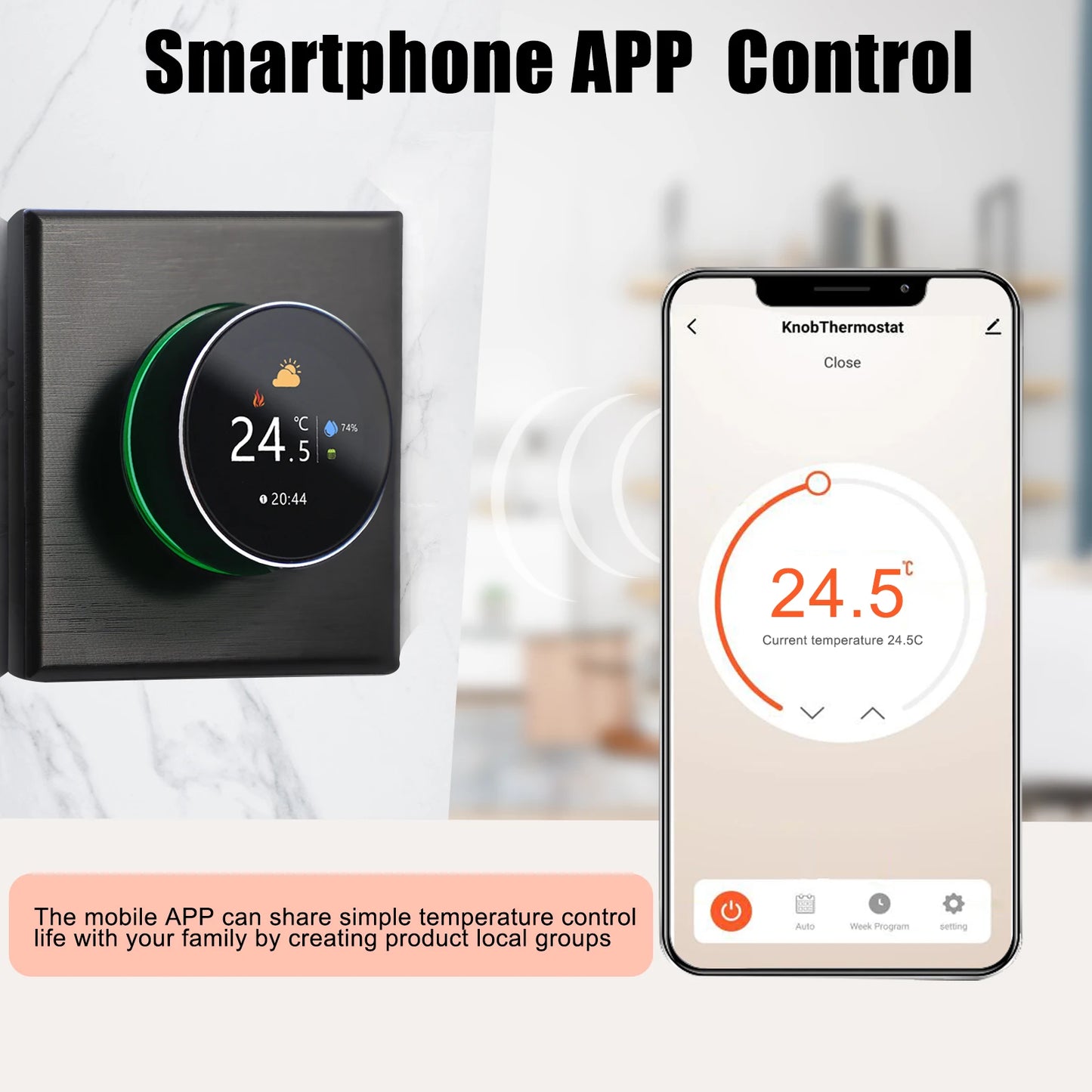 WiFi Smart Thermostat – Weekly Programmable Temperature Controller with App & Voice Control