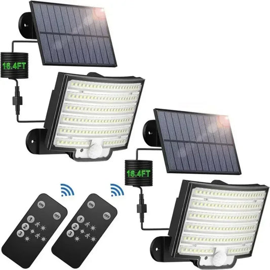 IP65 Waterproof Solar Outdoor LED Light – Motion Sensor Floodlight with Remote Control