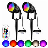 RGBW Outdoor Landscape Spotlight – 12W Waterproof LED Garden & Lawn Lamp with Remote