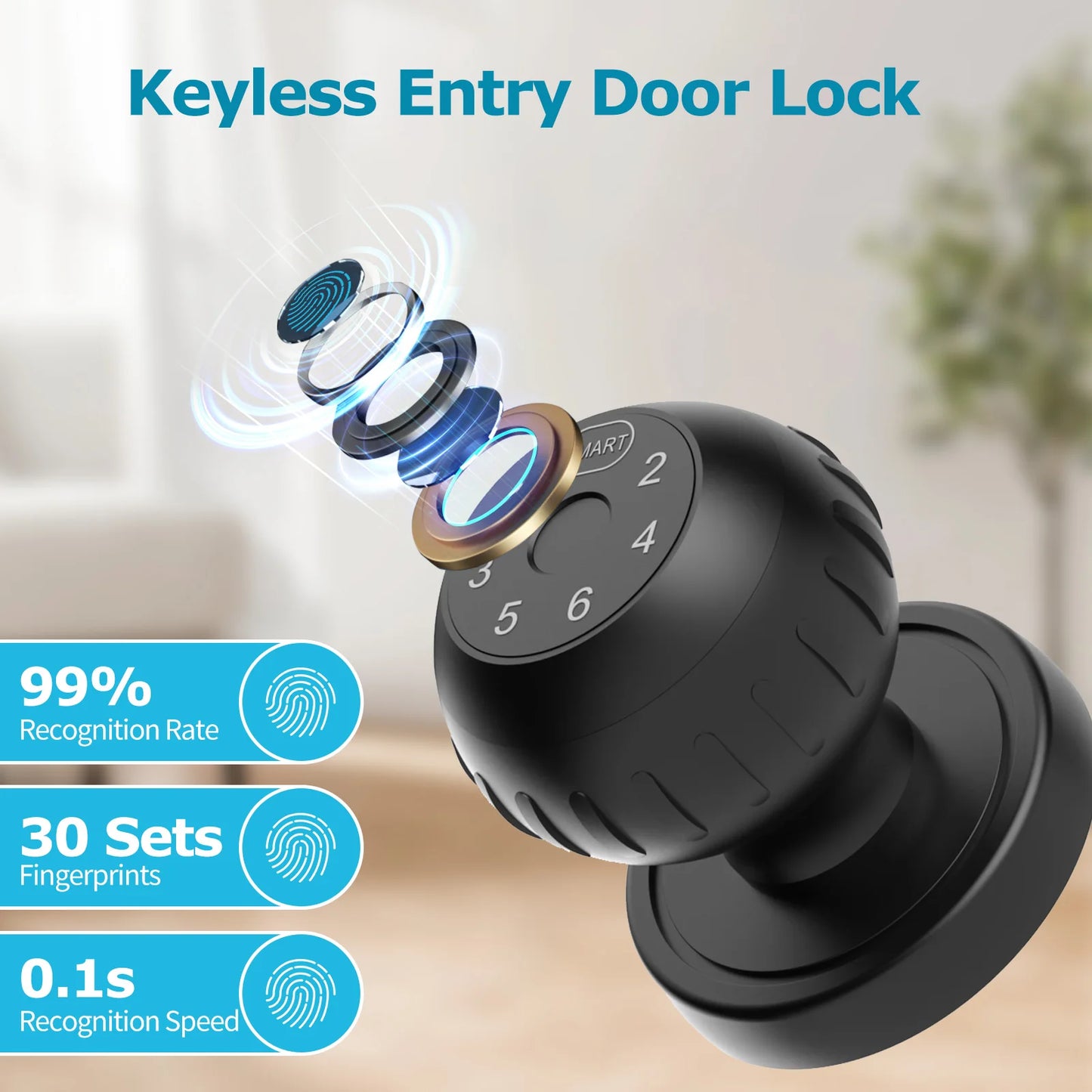 Smart, Secure & Convenient – Viladepot Fingerprint Door Lock