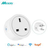 Melery WiFi 20A UK Smart Plug – Mini Smart Socket with Power Monitoring, Timer & Remote Control, Works with Tuya, Alexa & Google Home