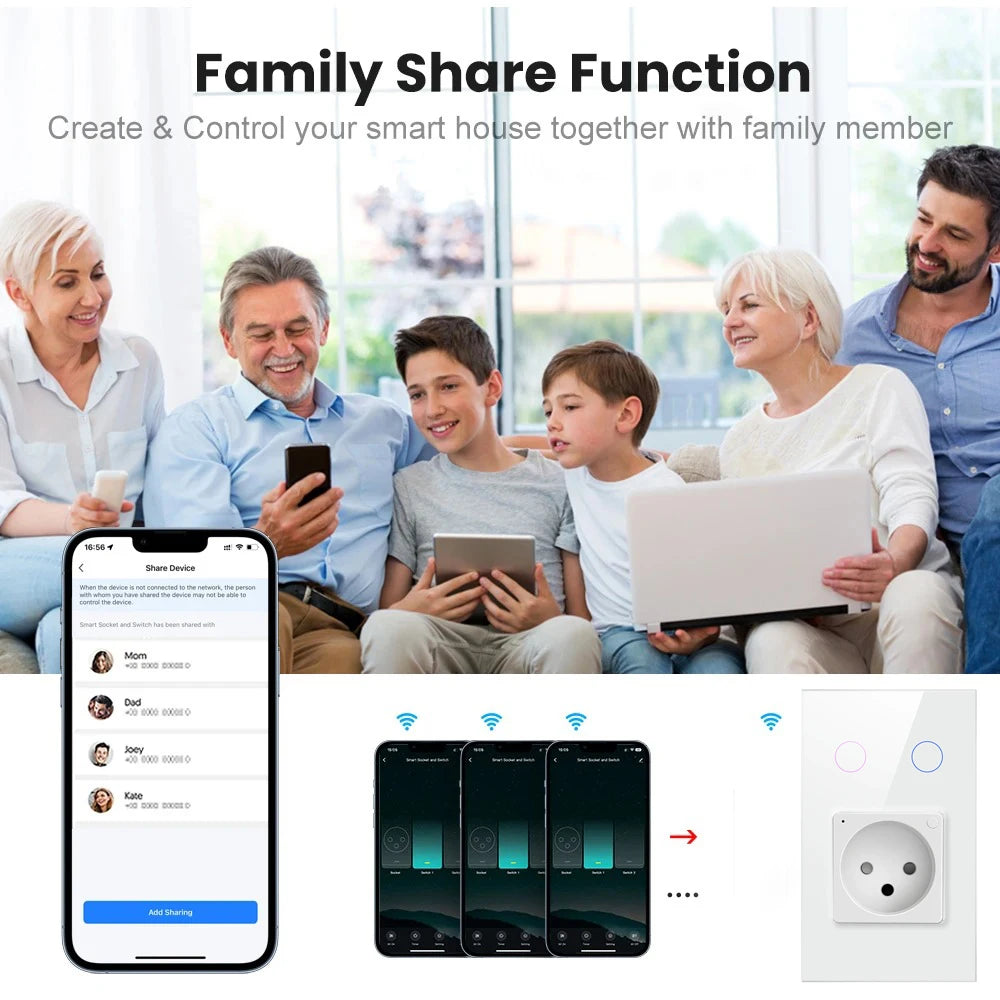Melery WiFi Smart Power Plug AU Adapter – Mini Smart Socket with Color LED, Works with Alexa, Google Home & Tuya App