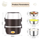 Electric Lunch Box – Stainless Steel 3-Layer Heating & Insulation