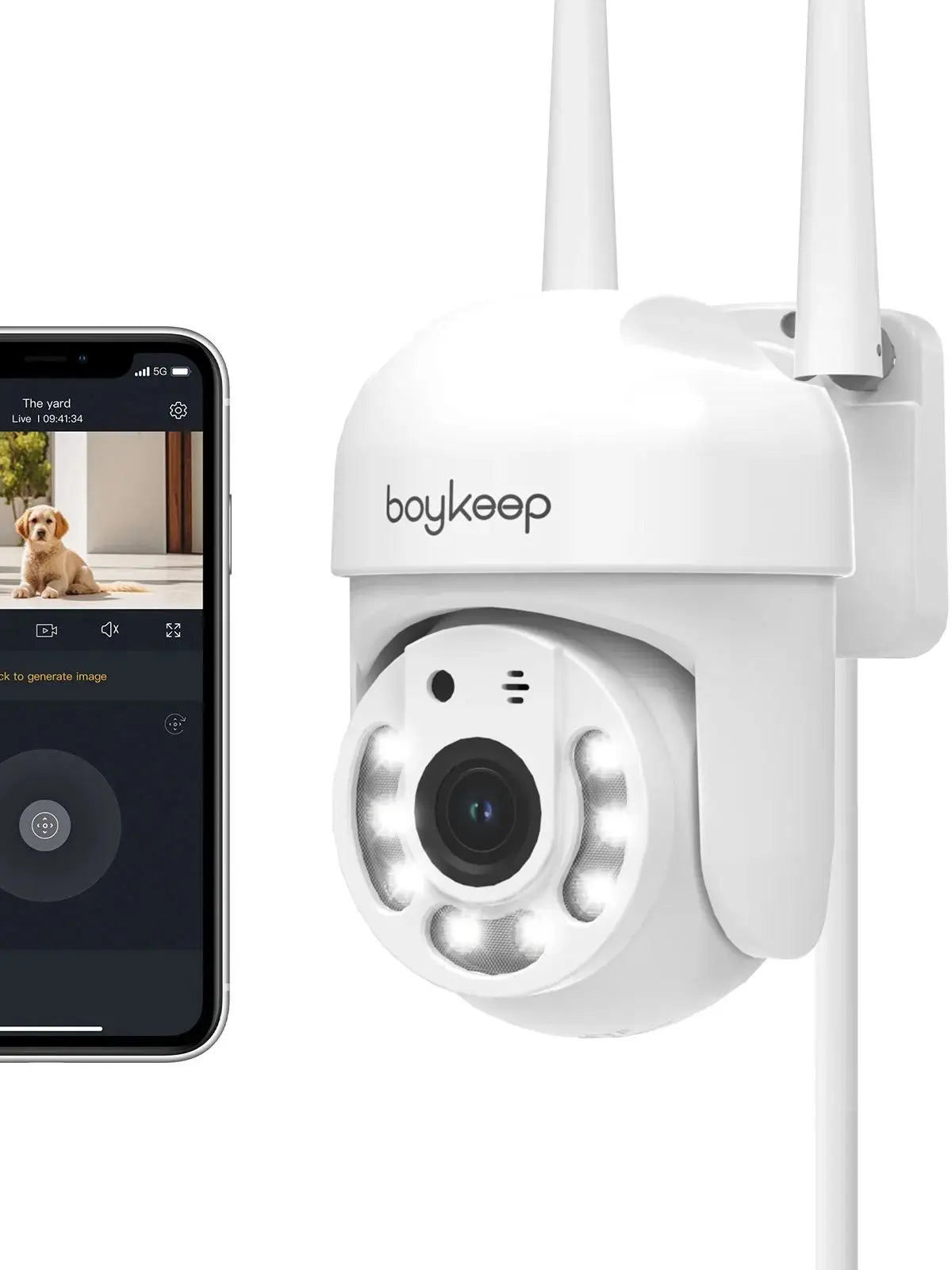 BoyKeep 3MP WiFi Outdoor Security Camera – Smart IP Monitoring with Full-Color Night Vision
