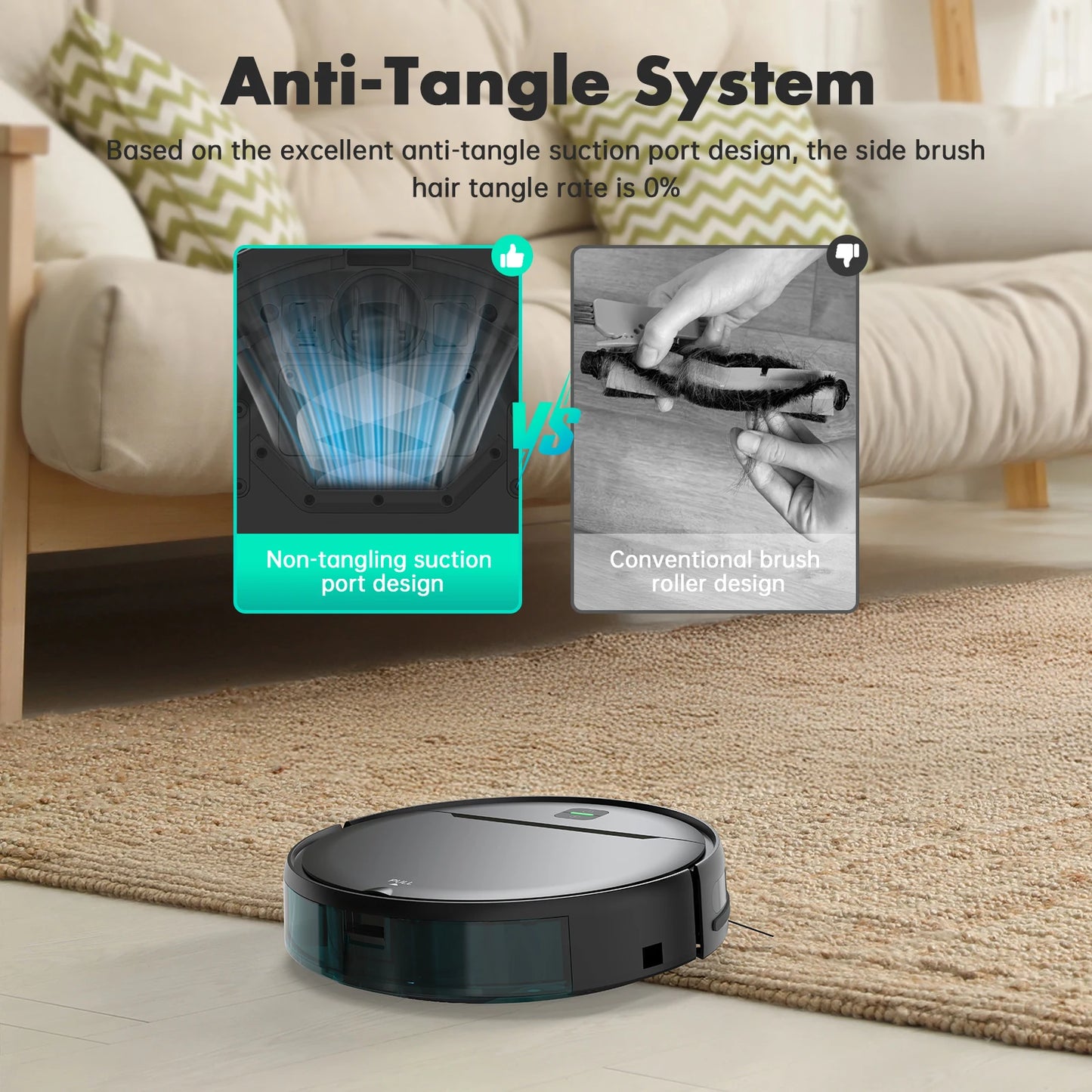 Robot Vacuum Cleaner Combo Mop – 4000PA Suction, WiFi & Voice Control, Auto-Recharge