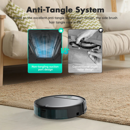 Robot Vacuum Cleaner Combo Mop – 4000PA Suction, WiFi & Voice Control, Auto-Recharge
