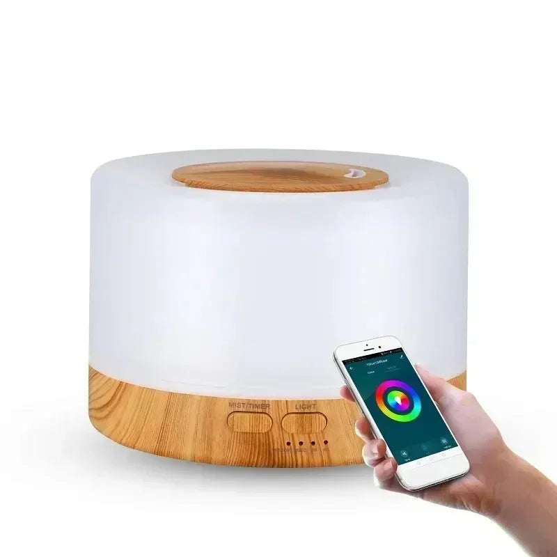 Tuya WiFi Smart Humidifier & Essential Oil Diffuser – Ultrasonic Aromatherapy with Google Home & Alexa