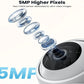 ieGeek 5MP Smart Indoor WiFi Camera – 360° PTZ, Two-Way Talk & Night Vision