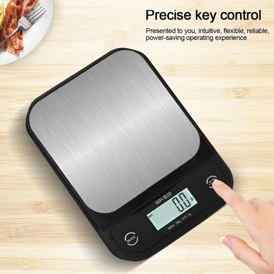 7kg/1g Digital Kitchen Scale – Stainless Steel Precision Food & Coffee Weighing Balance