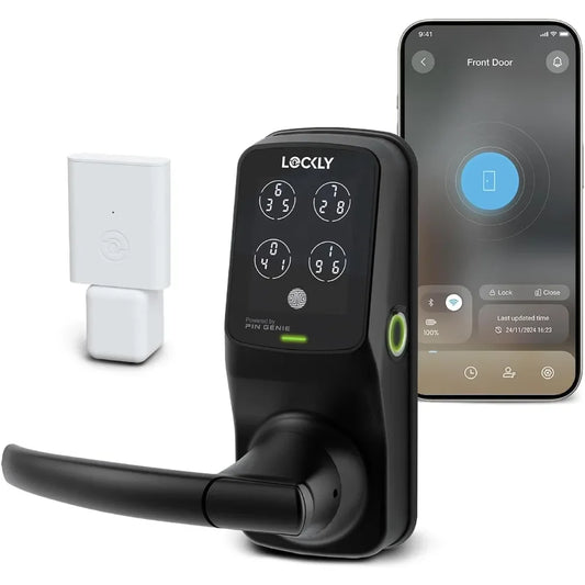 Secure Pro Smart Lock Wi-Fi, Keyless Entry Digital Keypad Door Lock, 3D Biometric Fingerprint Sensor Front Door Lock with Handle