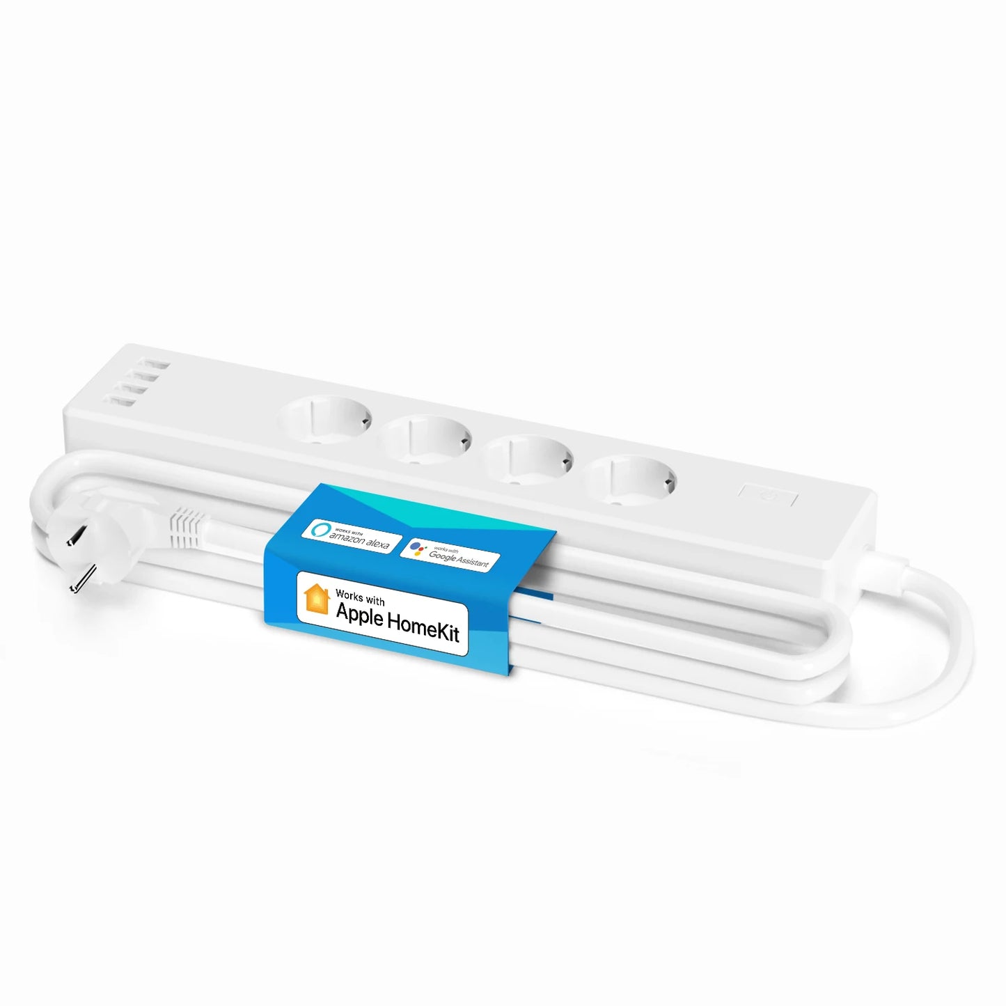 Meross WiFi Smart Power Strip – Surge Protector with EU/UK/US Sockets & USB Ports, Works with HomeKit, Alexa, Google & SmartThings