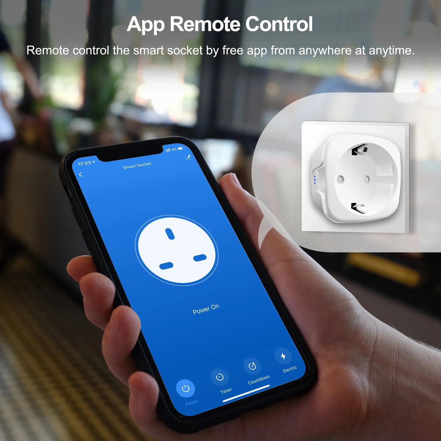 GIRIER Tuya WiFi Smart Plug 20A – EU Smart Socket with Power Monitor & Timer, 4200W, Works with Alexa & Google Home