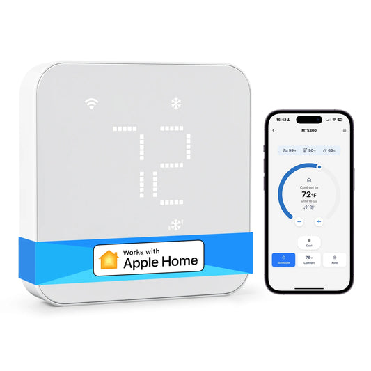 Meross Matter Smart US 24V Wi-Fi Thermostat – Compatible with 95% Heating & Cooling Systems