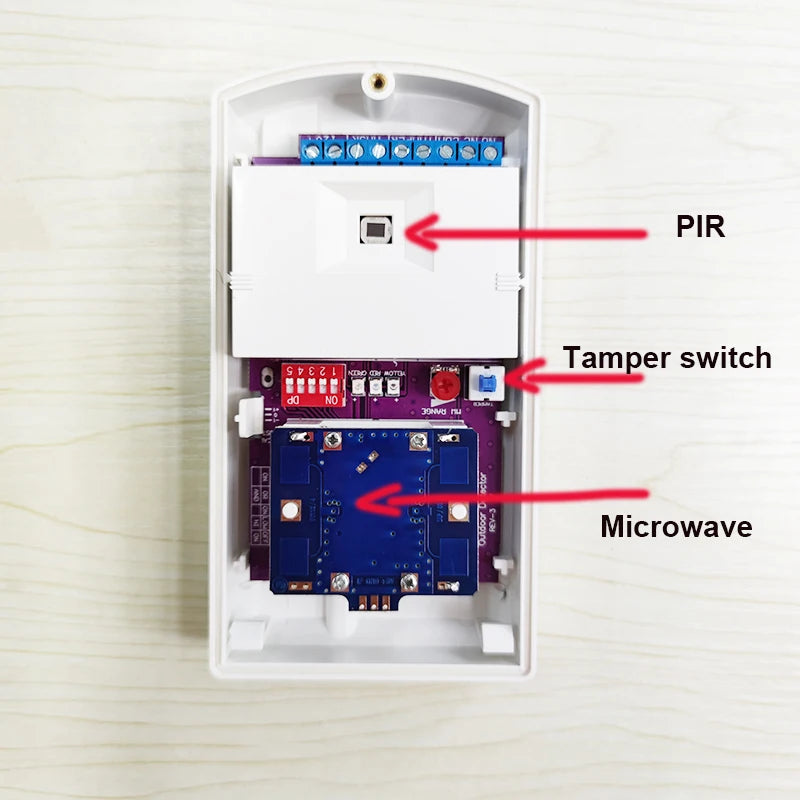 DC12V-24V Outdoor Wired MW PIR Motion Sensor – Pet Immune, Anti-Mask & IP65 Protection