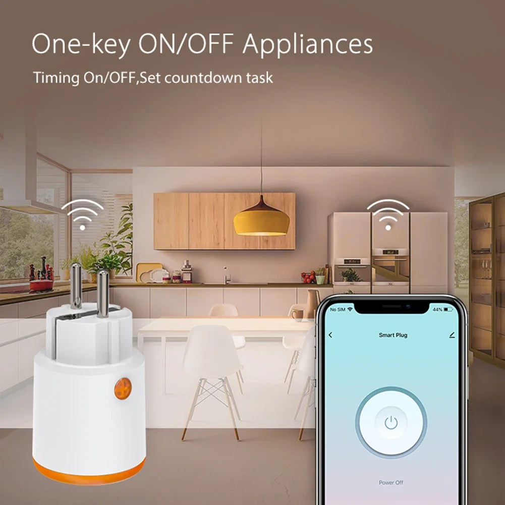 Tuya Zigbee 3.0 EU Smart Socket 16A – Power Monitoring & Voice Control