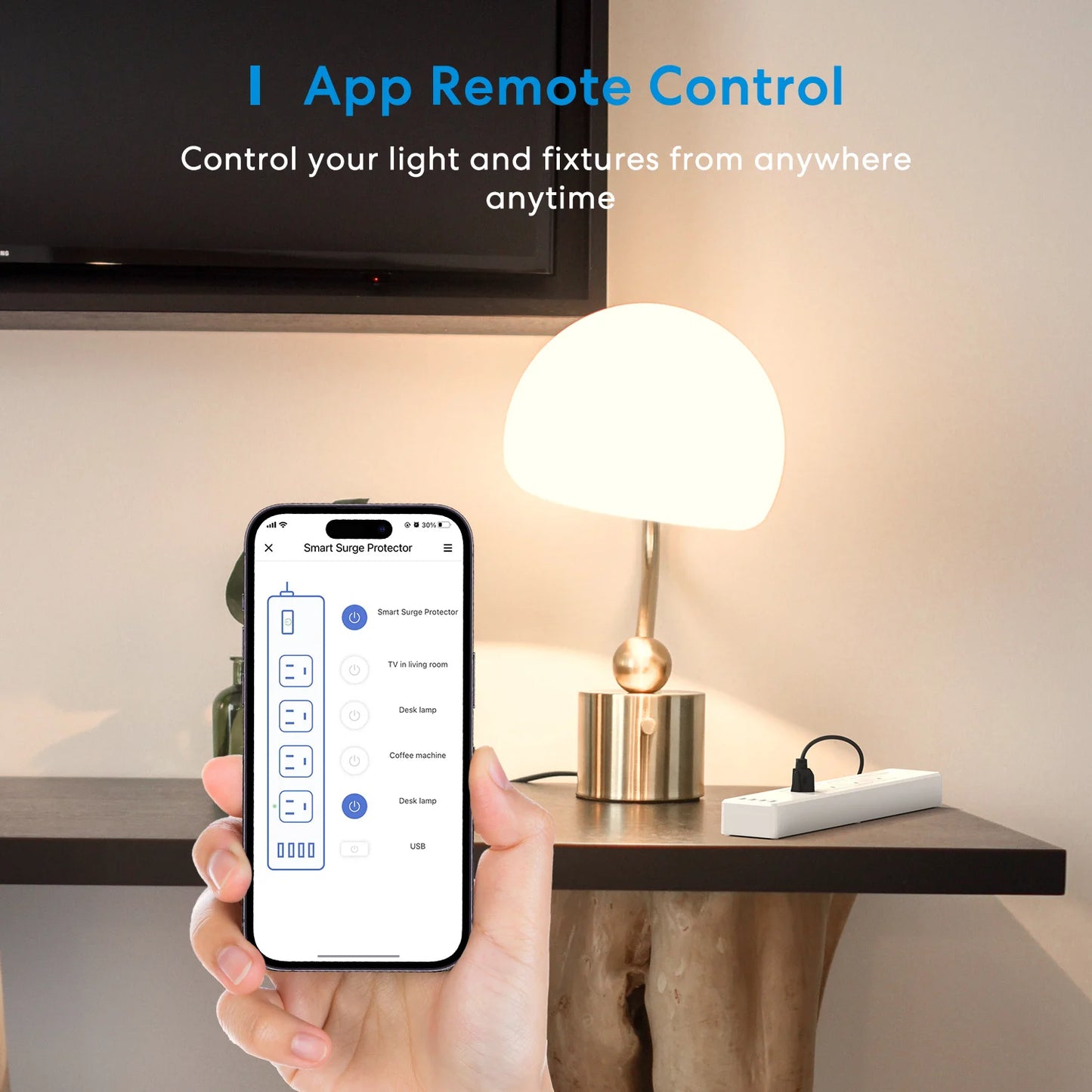 Meross WiFi Smart Power Strip – Surge Protector with EU/UK/US Sockets & USB Ports, Works with HomeKit, Alexa, Google & SmartThings