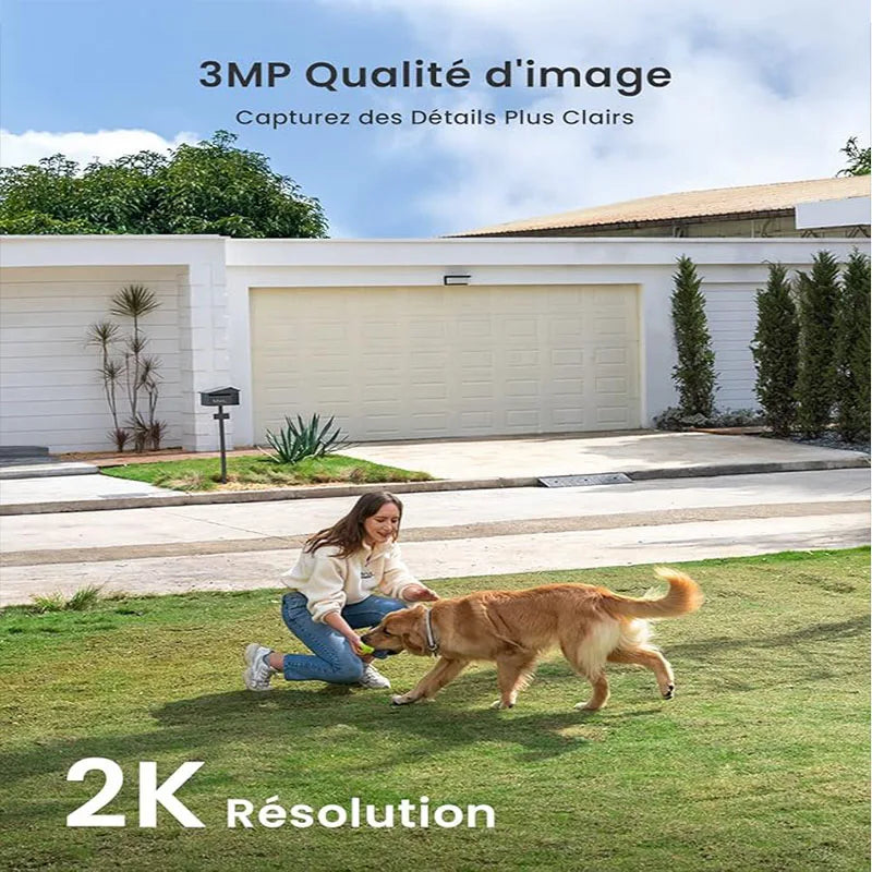 ieGeek 2PCS 2K Wireless WiFi Surveillance Cameras – Battery Powered, AI Motion Detection & Night Vision