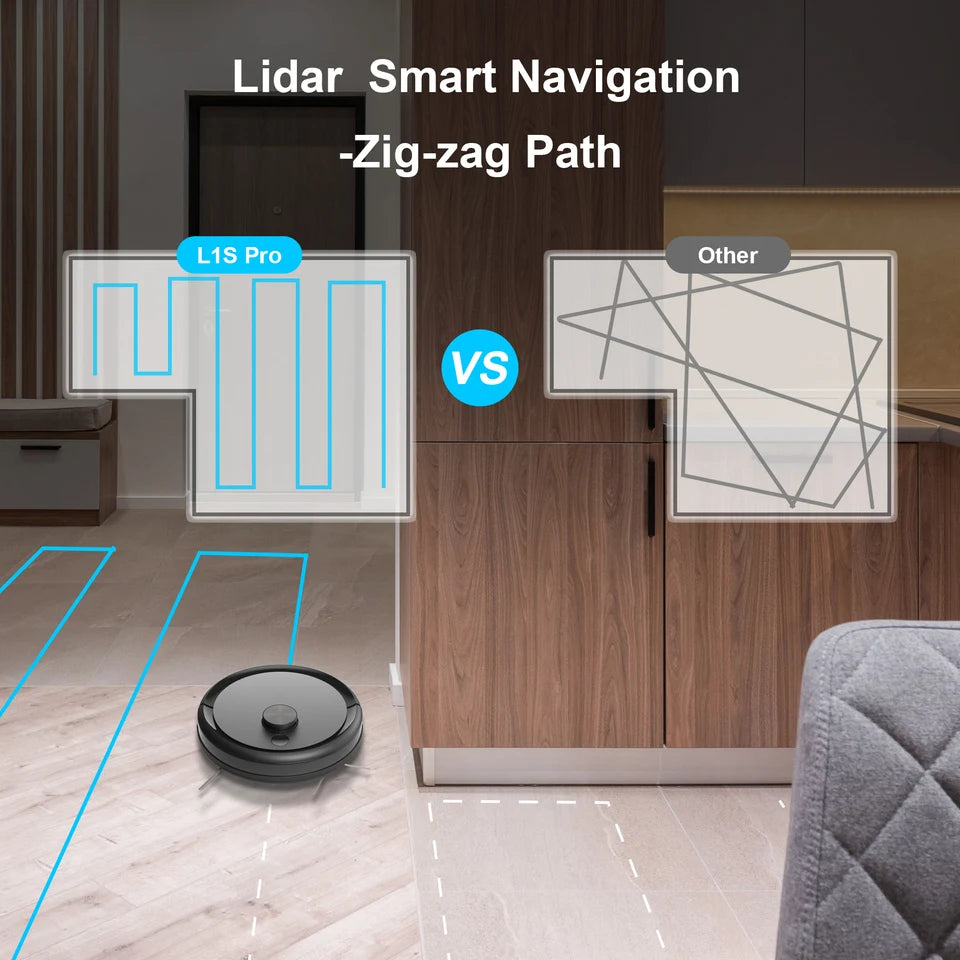 Tuya Smart Robot Vacuum Cleaner – Wet & Dry Mopping, Auto-Charging, Voice Control