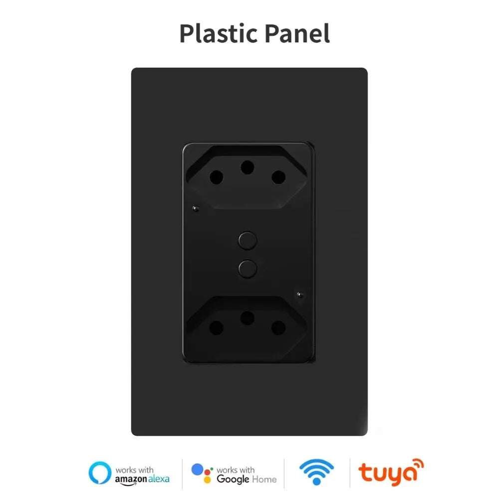 Melery Brazil WiFi Smart Wall Socket with USB – Tuya Smart Life App, Voice Control with Alexa & Google Home