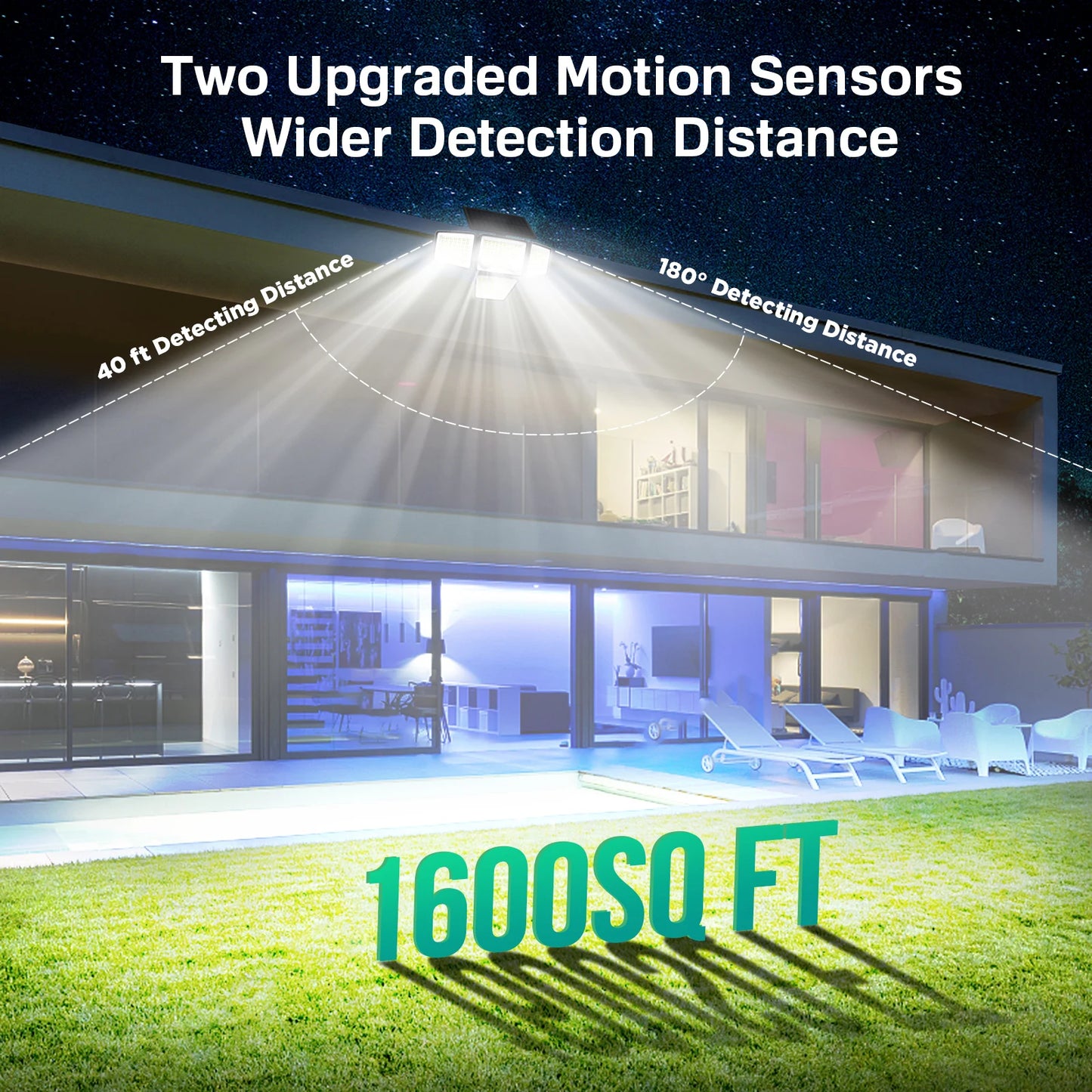 3000LM Solar Outdoor Motion Sensor Lights – 188 LED Flood Security Lights for Yard, Patio & Backyard