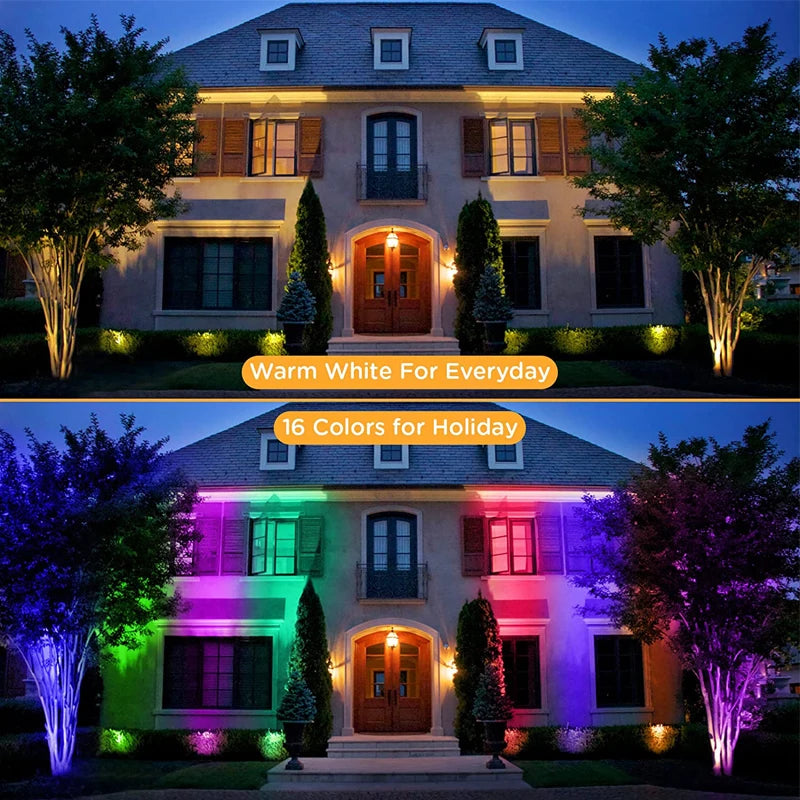 RGBW Outdoor Landscape Spotlight – 12W Waterproof LED Garden & Lawn Lamp with Remote